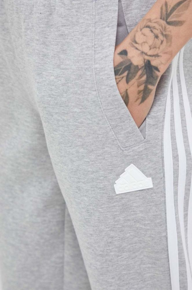 Спортивні штани adidas колір сірий меланж (3009148) фото 4