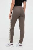 Спортивні штани Guess колір коричневий з аплікацією (3317389)