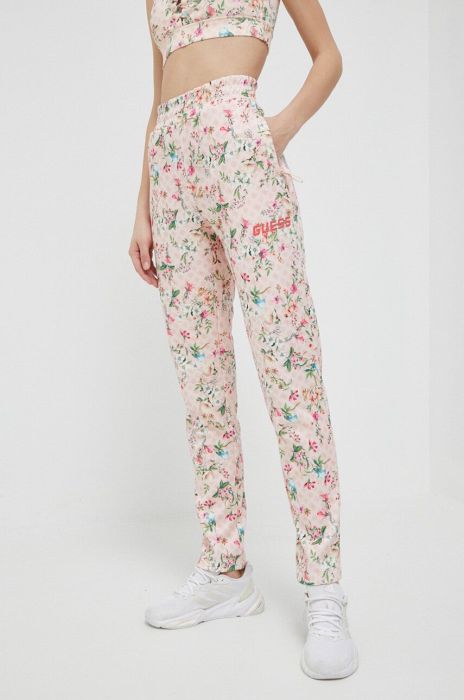 Спортивні штани Guess колір рожевий візерунок (3191466)