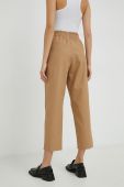 Штани By Malene Birger жіночі колір бежевий пряме висока посадка