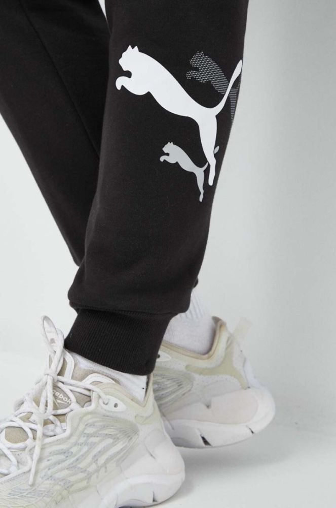 Спортивні штани Puma колір чорний з принтом (3078258) фото 5