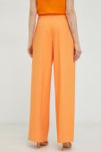 Штани Twinset жіночі колір помаранчевий широке висока посадка