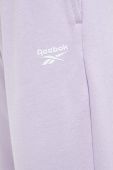 Спортивні штани Reebok колір фіолетовий однотонні
