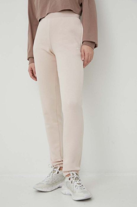 Спортивні штани Reebok колір рожевий однотонні (2988651)