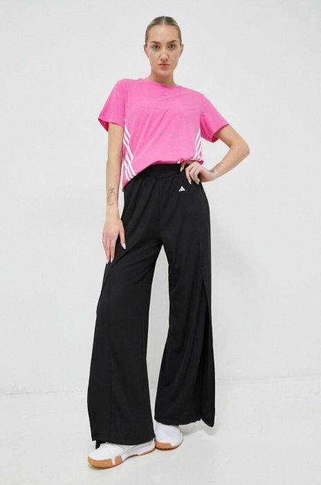 Штани для йоги adidas Performance Studio колір чорний однотонні (3025317)