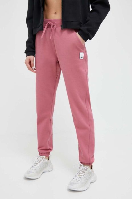 Спортивні штани adidas колір помаранчевий однотонні