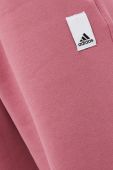 Спортивні штани adidas колір помаранчевий з аплікацією