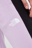 Бавовняні спортивні штани The North Face колір фіолетовий однотонні (3224871)