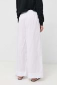 Штани Liu Jo жіночі колір білий широке висока посадка
