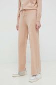 Штани Liu Jo жіночі колір бежевий широке висока посадка