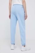 Бавовняні спортивні штани Lacoste x Netflix з принтом колір блакитний