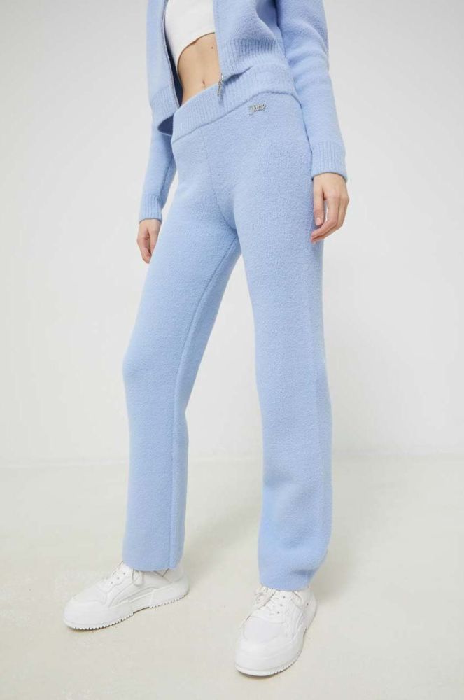 Спортивні штани Juicy Couture жіночі однотонні колір блакитний