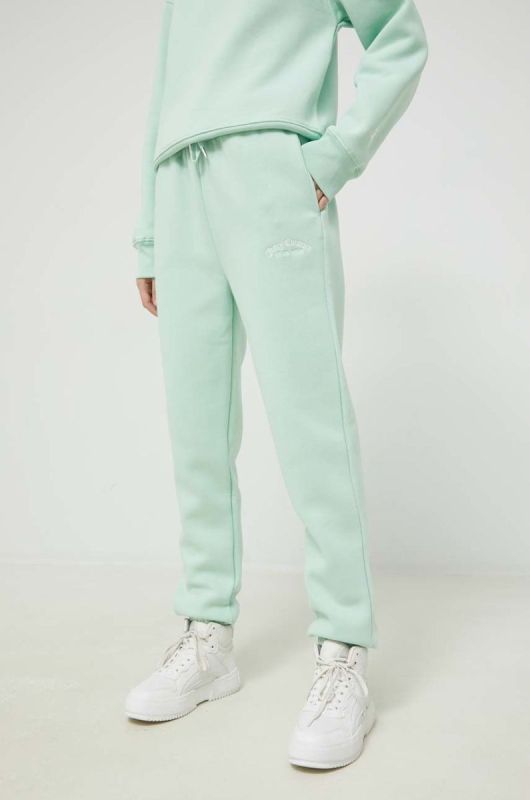 Спортивні штани Juicy Couture жіночі колір зелений з аплікацією (2891083)