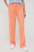 Штани Joop! жіночі колір помаранчевий широке висока посадка