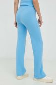 Штани з домішкою вовни American Vintage жіночі пряме висока посадка колір блакитний