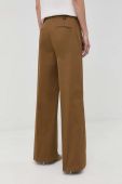 Штани MAX&Co. жіночі колір коричневий широке висока посадка (2948015)
