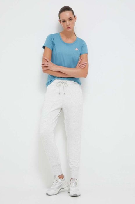 Спортивні штани Kappa колір сірий однотонні