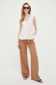 Штани Pennyblack жіночі колір коричневий широке висока посадка (3154259)