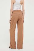 Штани Pennyblack жіночі колір коричневий широке висока посадка (3154259)