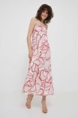 Сукня Sisley колір рожевий maxi розкльошена (3241718)