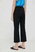 Штани Sisley жіночі колір чорний пряме висока посадка (3251140)