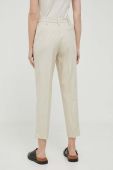 Штани Sisley жіночі колір бежевий фасон сигарети висока посадка (3279530)