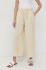 Льняні штани Max Mara Leisure колір бежевий широке висока посадка