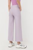 Штани Max Mara Leisure жіночі колір фіолетовий пряме висока посадка
