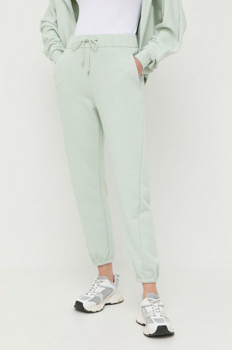 Спортивні штани Max Mara Leisure колір зелений однотонні