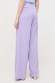 Штани Pinko жіночі колір фіолетовий широке висока посадка