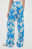 Штани Pinko жіночі широке висока посадка колір блакитний