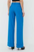 Штани з домішкою вовни Pinko широке висока посадка колір блакитний