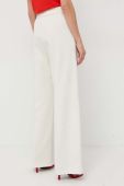Штани BOSS жіночі колір бежевий широке висока посадка (3140673)