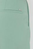 Штани BOSS жіночі колір зелений пряме висока посадка