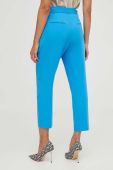 Штани BOSS жіночі пряме висока посадка колір блакитний (3241753)