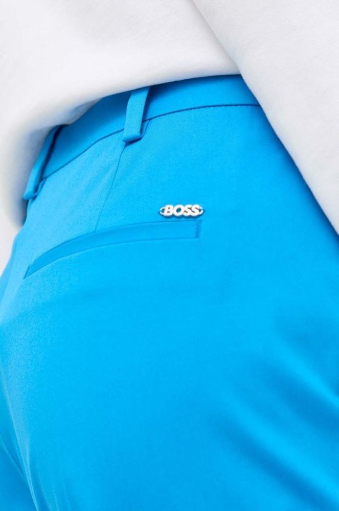 Штани BOSS жіночі колір бежевий пряме висока посадка (3303871) фото 4
