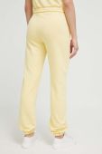 Штани лаунж United Colors of Benetton колір жовтий однотонні
