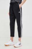 Штани для тренувань adidas Performance жіночі колір чорний з аплікацією