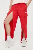 Штани adidas жіночі колір червоний однотонні