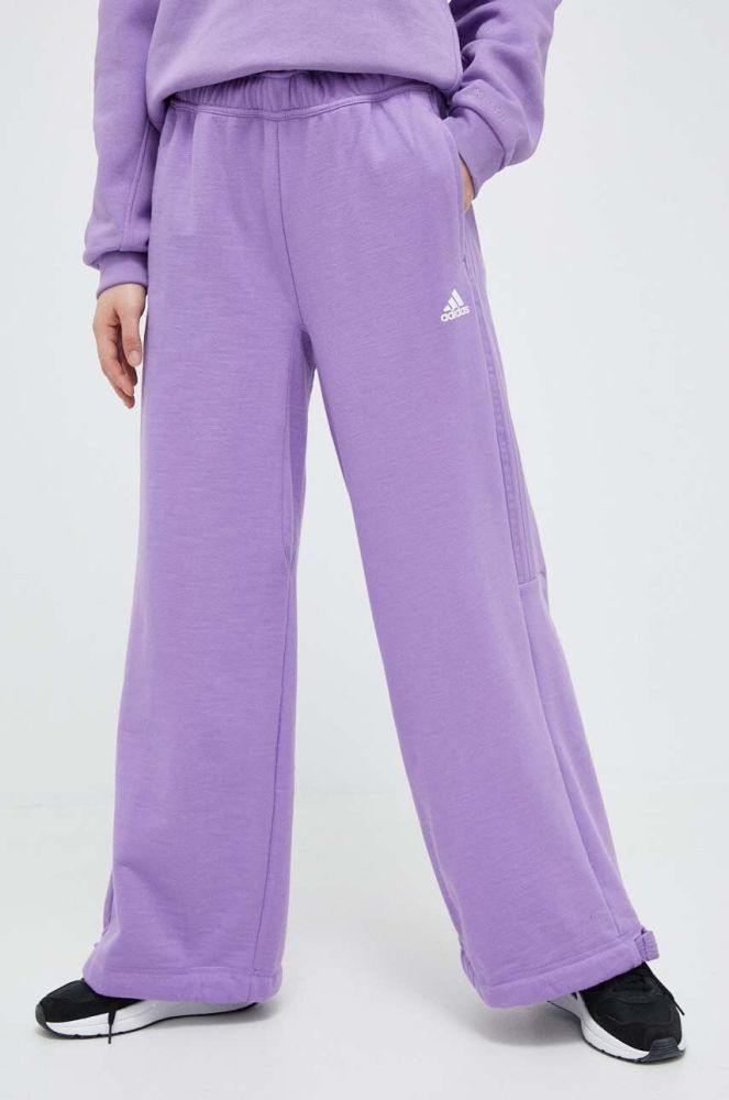 Спортивні штани adidas колір фіолетовий однотонні (3144857)