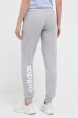 Бавовняні спортивні штани adidas колір сірий меланж (3258024)