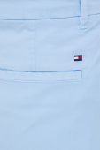 Штани Tommy Hilfiger жіночі пряме середня посадка колір блакитний