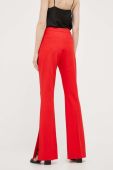 Штани Tommy Hilfiger жіночі колір червоний кльош висока посадка