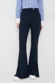 Штани Tommy Hilfiger жіночі колір синій кльош висока посадка