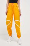 Штани для тренувань adidas by Stella McCartney TruePace колір помаранчевий з принтом Штани для тренувань adidas by Stella McCartney TruePace колір помаранчевий з принтом