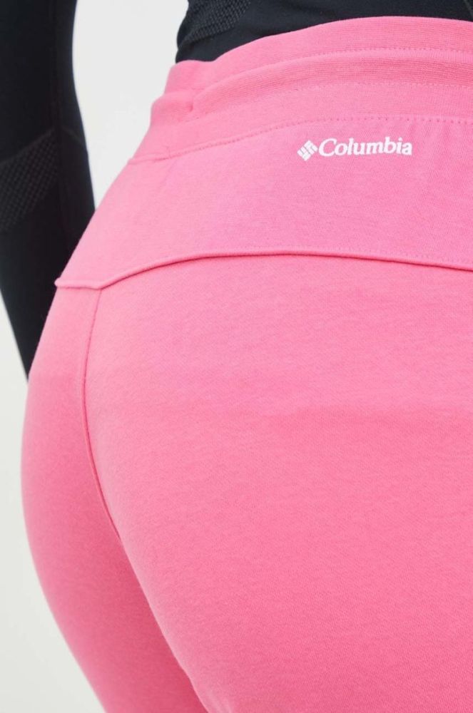 Спортивні штани Columbia жіночі колір рожевий однотонні фото 4