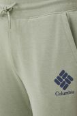 Спортивні штани Columbia жіночі колір зелений однотонні