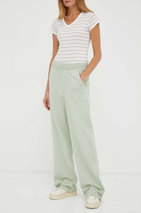 Бавовняні спортивні штани G-Star Raw колір зелений