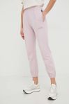 Бавовняні спортивні штани Napapijri жіночі колір рожевий однотонні