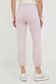 Бавовняні спортивні штани Napapijri жіночі колір рожевий однотонні